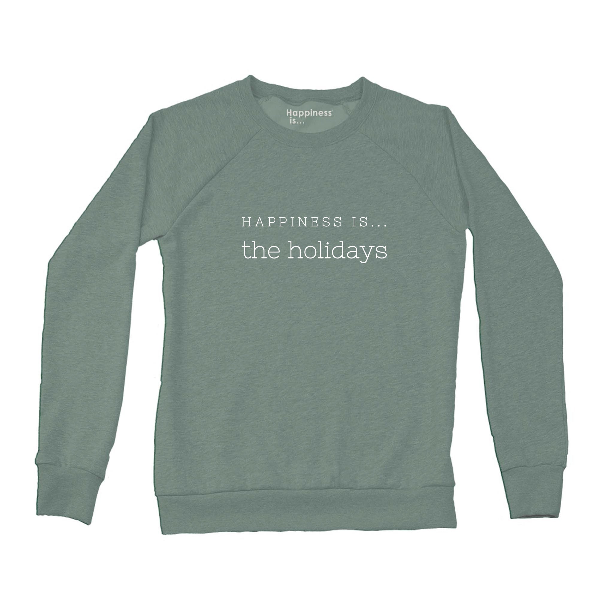 Women's Holiday Crew Sweatshirt, Sage-0