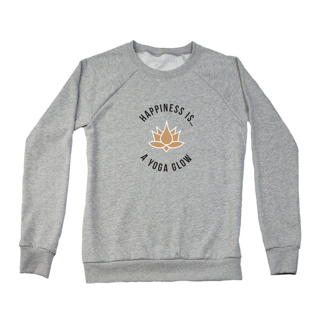 Women's Yoga Glow Crew Sweatshirt, Heather Grey-0