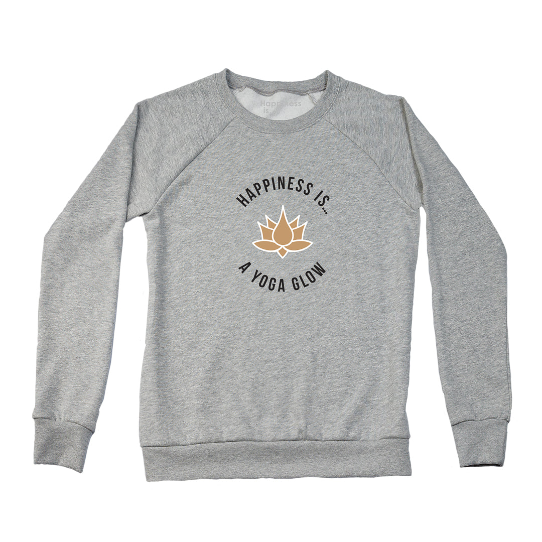 Women's Yoga Glow Crew Sweatshirt, Heather Grey-0